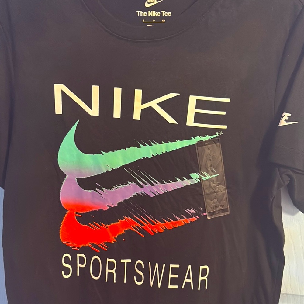 Nike Black Tee with Vibrant Logo